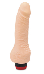 Реалистичный вибратор с мошонкой Debi Diamond Collection (Цвет: телесный)