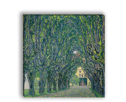 Картина для интерьера "Парковая аллея дворца Каммер", художник Климт, Густав, печать на холсте