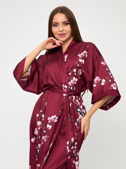Халат женский шелковый Sakura