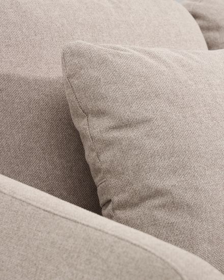 Трехместный диван-кровать Laira из бежевого шенилла, 218 см