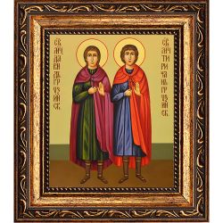 Давид и Тиричан Грузинские святые мученики. Икона на холсте.