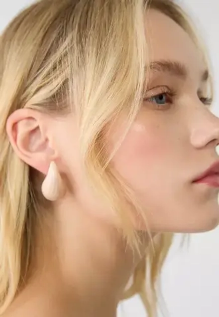 STRADIVARIUS Набор из 2 пар контрастных сережек, золотой