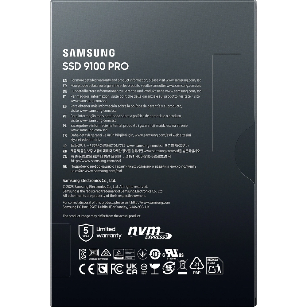 Накопитель SSD Samsung 1TB 9100 Pro (MZ-VAP1T0BW)