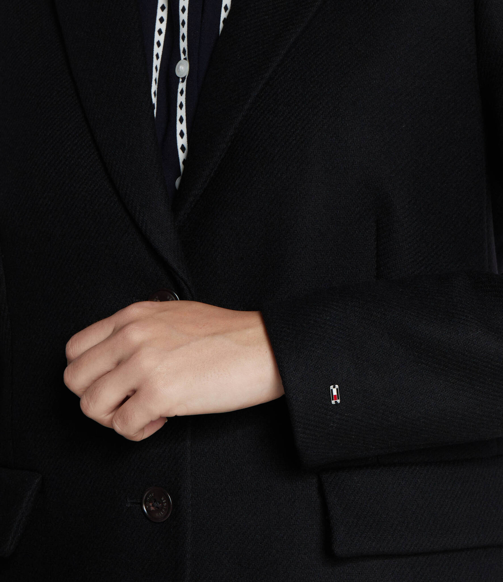 Хлопковое пальто Tommy Hilfiger - черный(WW0WW39753)