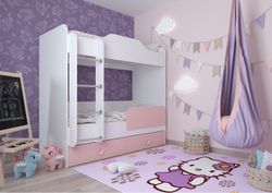 Кровать II Baby (белый/айскрим), МФ 1+1