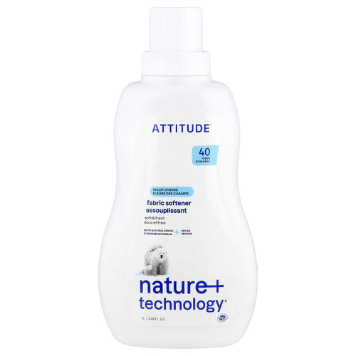 ATTITUDE, Nature + Technology™, кондиционер для белья, полевые цветы, 40 стирок, 1 л (33,8 жидк. унции)
