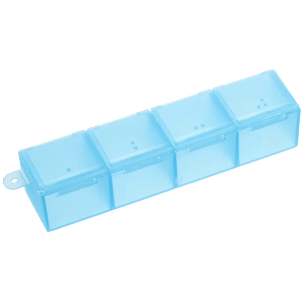 Таблетница - органайзер 4 ячейки «VOSTOKDOM», микс три цвета, 10*2.5*2см