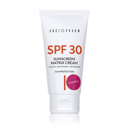 Солнцезащитный крем SPF 30  ANGIOPHARM Sunscreen matrix cream