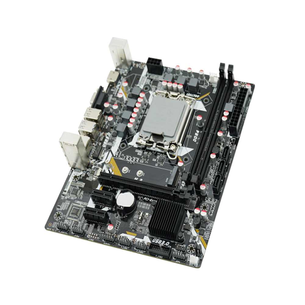 Материнская плата AFOX IH610D4-MA5-V2, Socket1700, mATX, Retail, 2xDDR4, PCIe4.0, 1xM.2, GLAN, 2xPS/2, 6xUSB2, 4xUSB3, VGA, HDMI