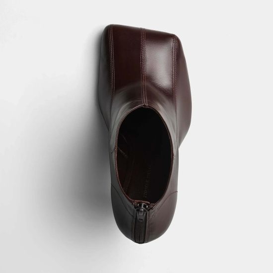 Полусапоги Phoebe Philo Tilt Ankle boot in oxblood leather