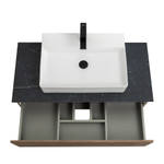 Мебель для ванной со столешницей и накладной раковиной Cezares SLIDER 100 Орех дымчатый SLIDER-1000-1C-SO-NA-P