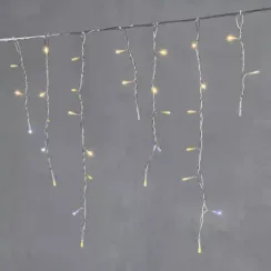 Светодиодная бахрома 3,1*0,5 м., 150 теплых белых LED ламп, мерцание, прозрачный провод ПВХ, LTC (PIL150BLW-10-2WW)