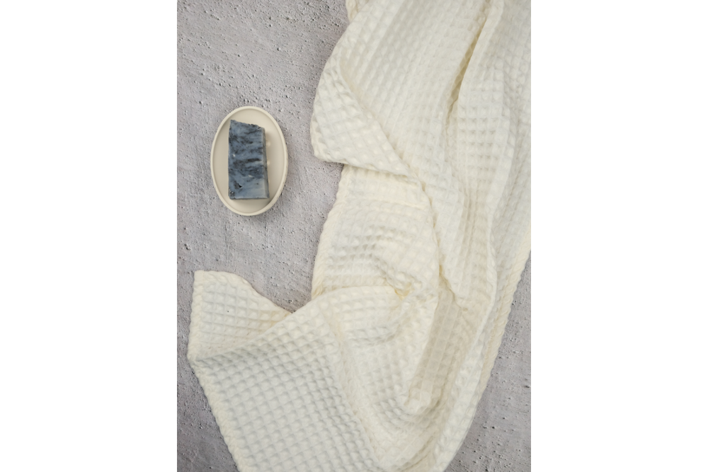 Комплект полотенец вафельных Home One 50х90 (2шт), 70х140 (2шт) пыльная роза, молочный