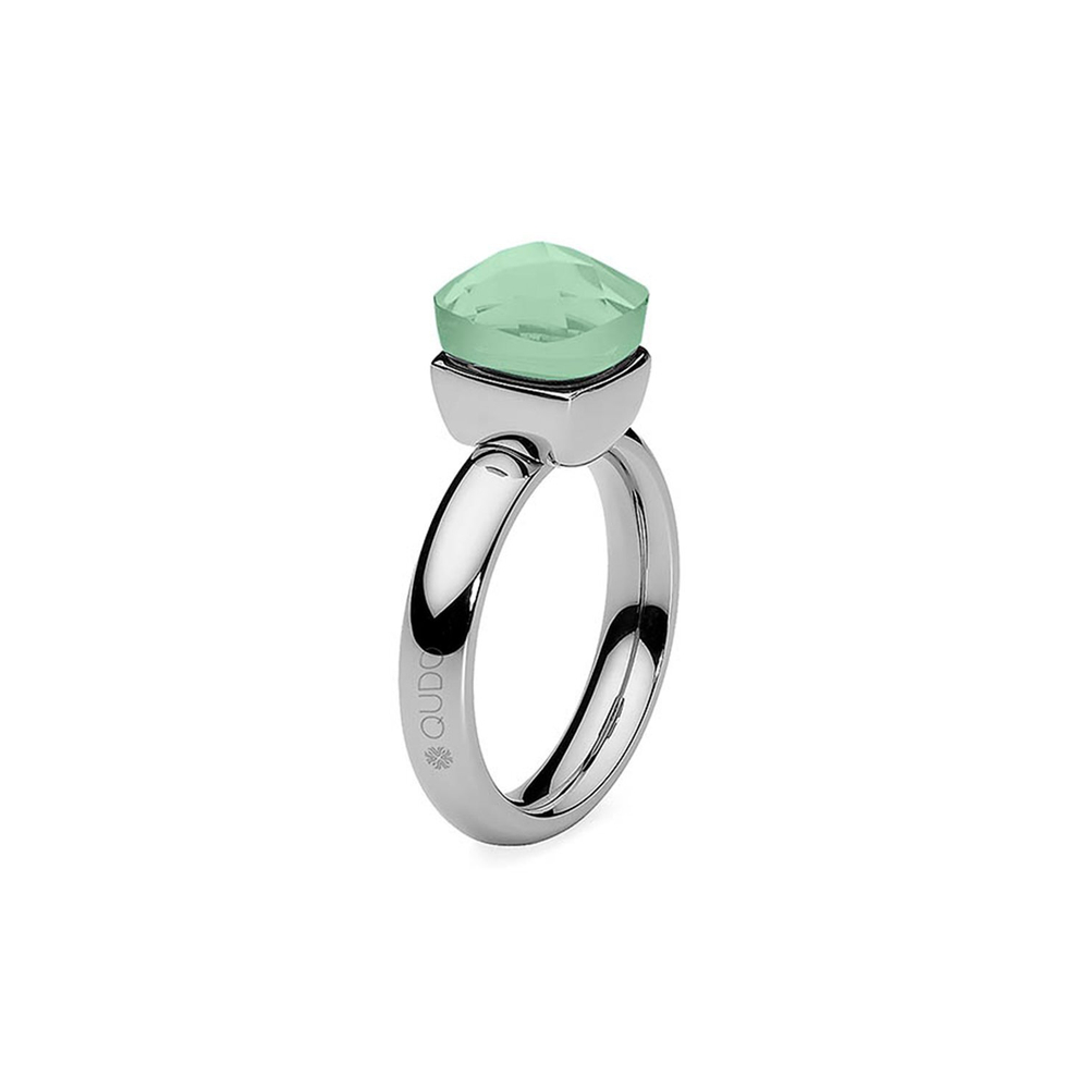Кольцо Qudo Firenze chrysolite 16.5 мм 610145/16.5 G/S цвет зеленый, серебряный