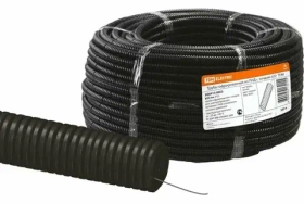 Труба гофр.ПНД d 20 с зондом (100 м) легкая, черная TDM SQ0413-0002