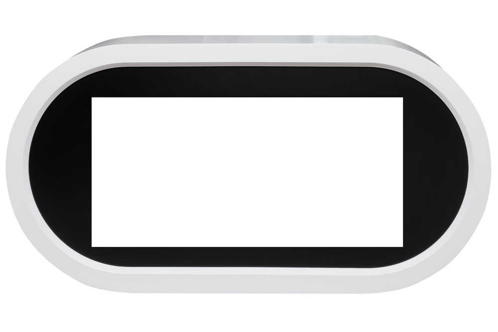 Каминокомплект Ellipse - Белый с черным (ширина 1450 мм) с очагом Vision 42 LOG LED