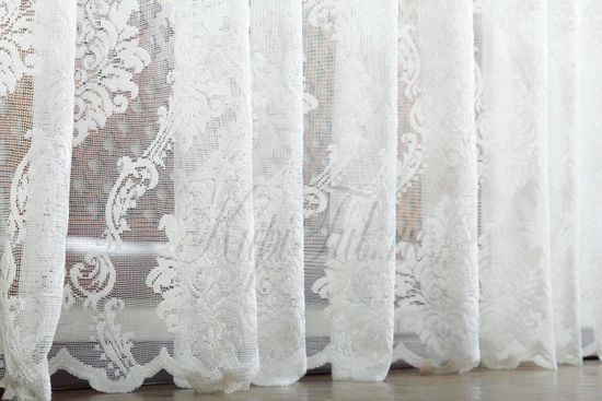 Штора Корона (кремовый жаккард ришелье)