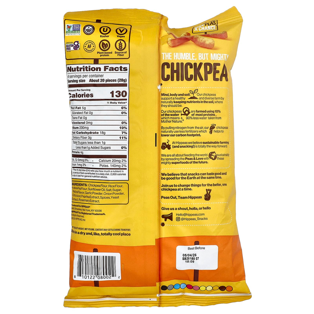 Hippeas, Puffs от нута, Cheezy Vibes™, 113 г (4 унции)