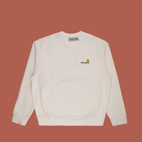 Толстовка мужская Carhartt WIP American Script Sweatshirt артикул:I025475_wax - купить в магазине Дайс