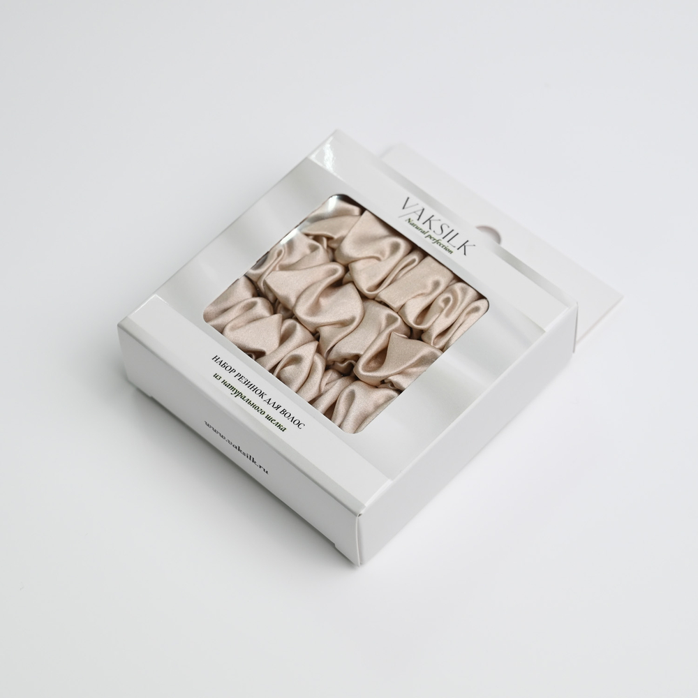 Набор резинок для волос "Medium" шампань