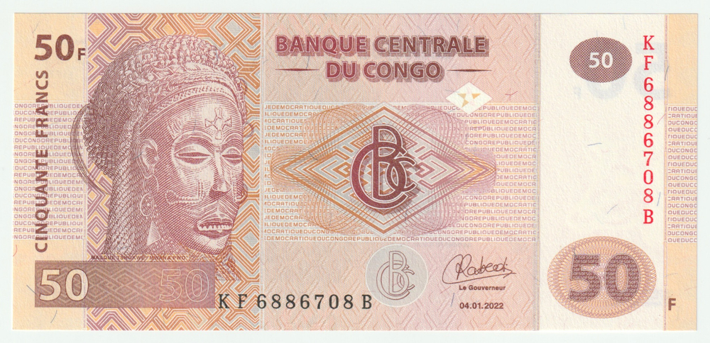 Congo, 50 Francs, 2022, UNC
