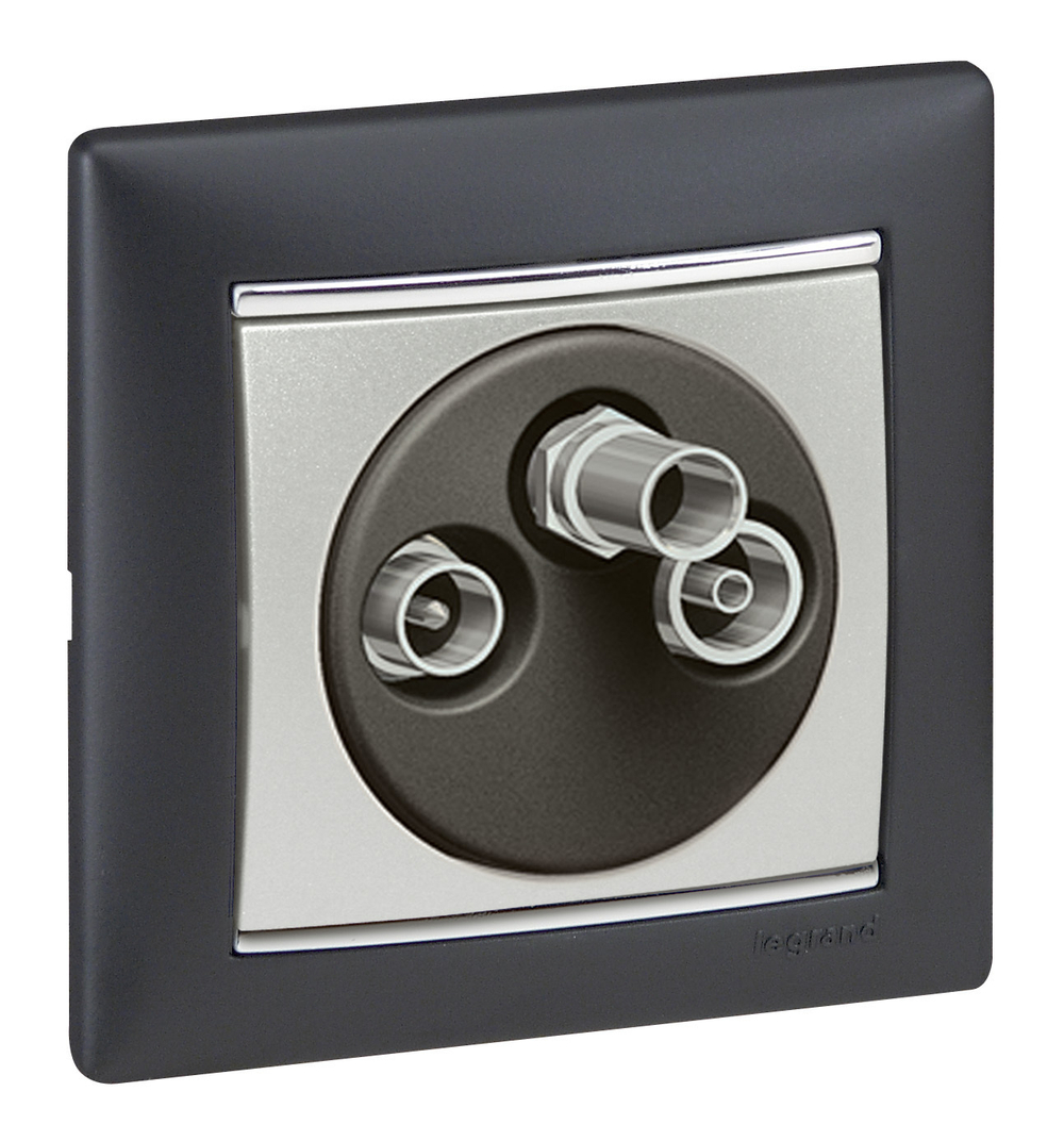 Розетка TV-FM-SAT оконечная - алюминий Valena Classic LEGRAND