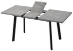 Стол М-City DISAUR Канзас 120 Бетон Чикаго Светло-серый, Черный каркас