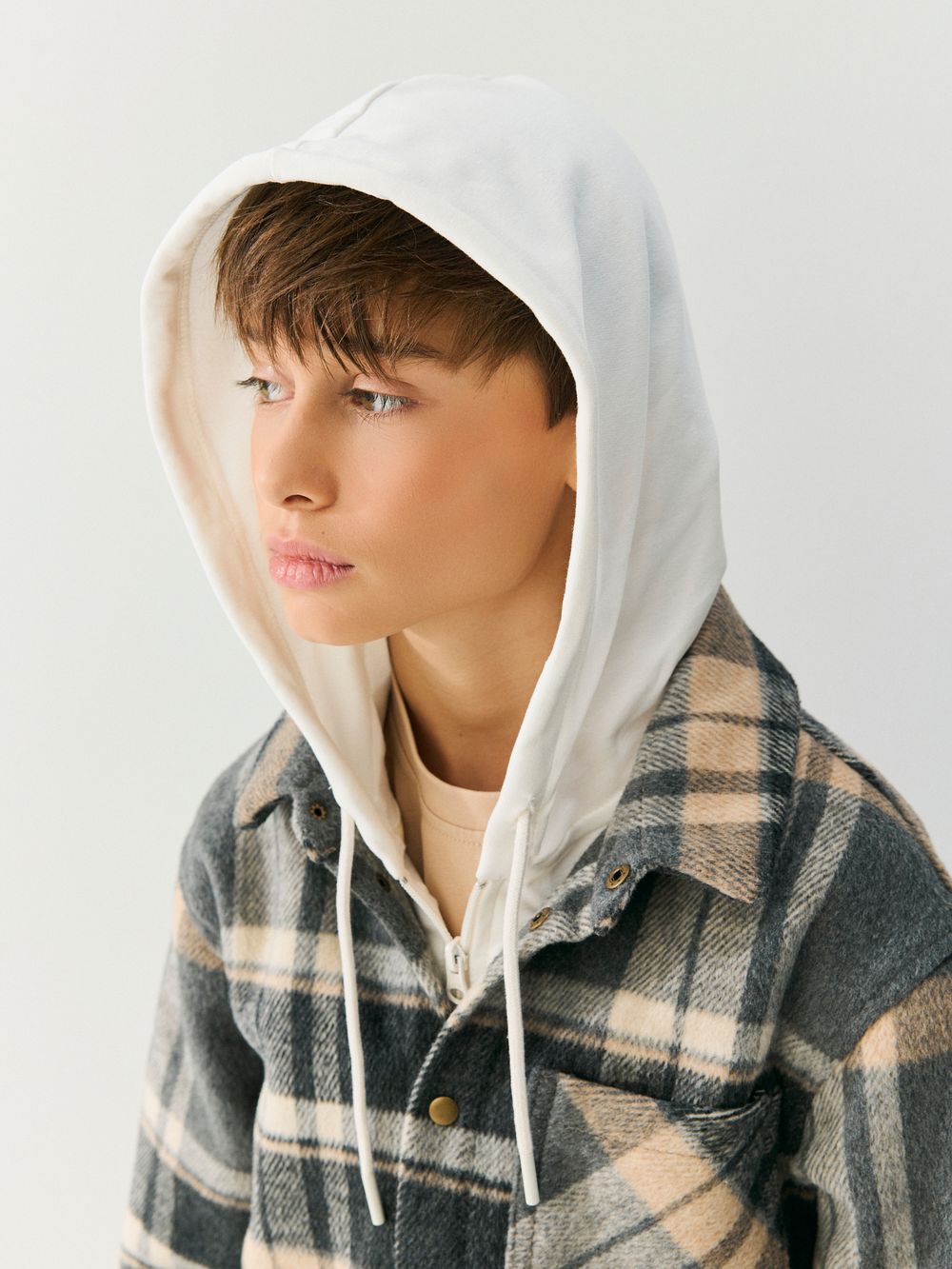 Пальто-рубашка "Графит" 7+