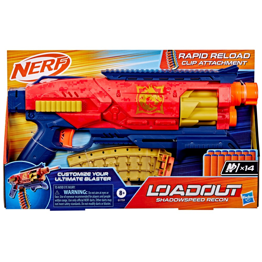 Hasbro G1759 — Бластер Nerf Loadout «Shadowspeed Recon» с 14 стрелами G1759 — фото 2