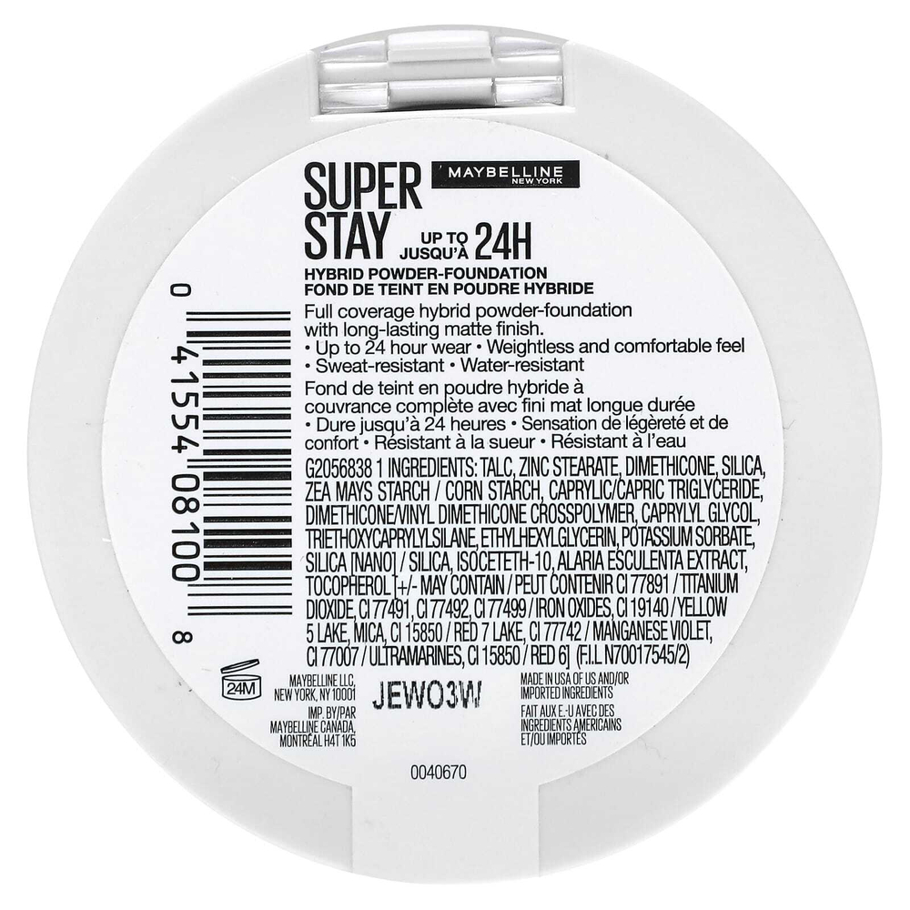 Maybelline, Super Stay, гибридная тональная пудра, 310, 6 г (0,21 унции)