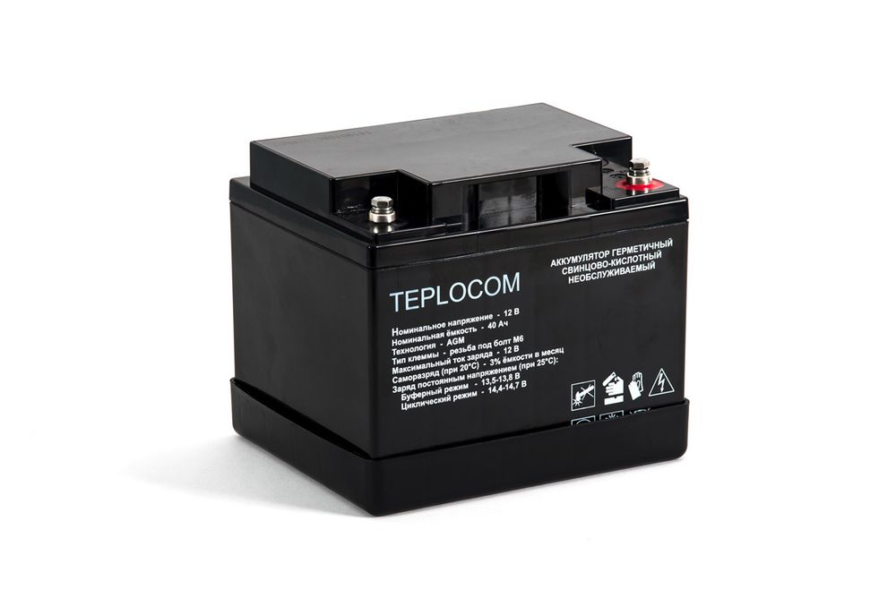 TEPLOCOM 40Ач аккумулятор Бастион