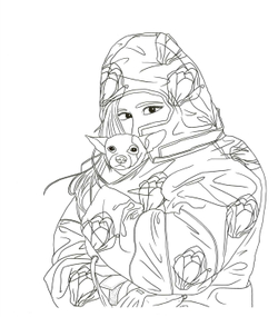 Lovely Dogs. Coloring book