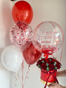Воздушные шары для девушки/мамы/сестры живые цветы №3737