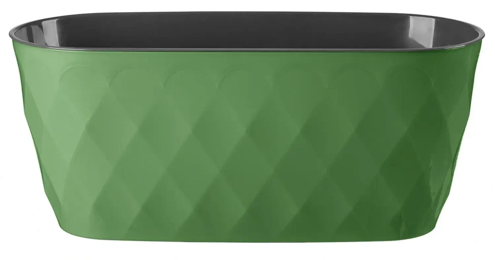 Горшок для цветов пластиковый 5л «Laurel» с дренажной вставкой зеленый