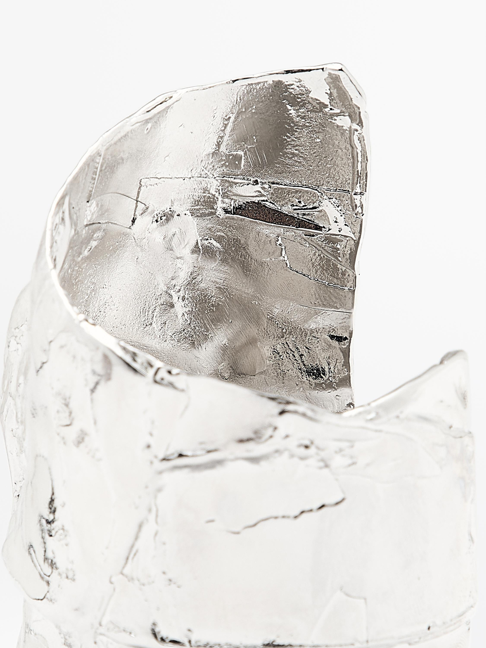 Massimo Dutti Серьги-каффы асимметричной формы, серебряный