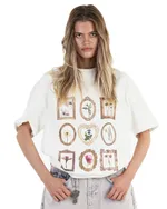 Футболка Bruler d'Amour x Madina Belikova Flowers белая