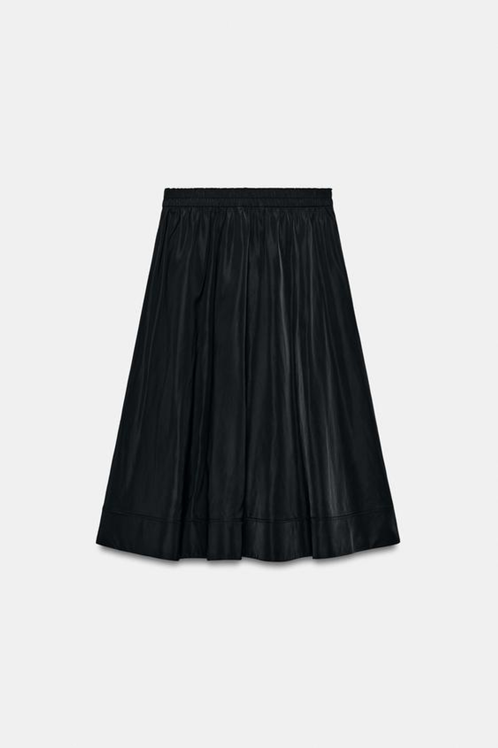 ZARA ЮБКА МИДИ — ZW COLLECTION, ЧЕРНЫЙ