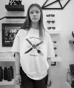 Футболка Hardlunch оверсайз Fork and Knife белая