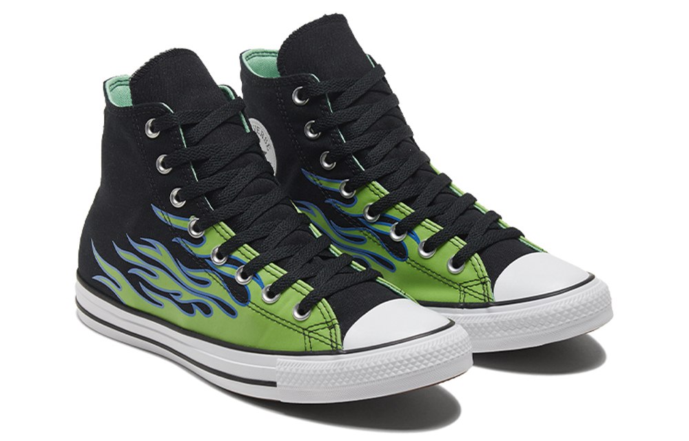 Converse Chuck Taylor All Star "Black Green Flame"