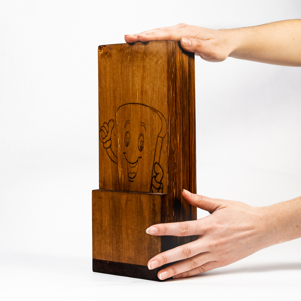 Деревянные разделочные доски 4 шт. на подставке из сибирского кедра RDN7