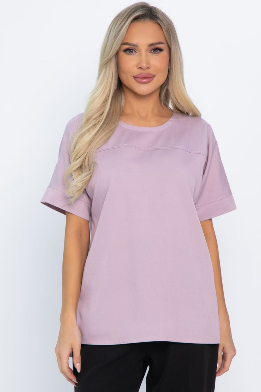 Блуза Лореаль (пудро-лиловая) Б14605-47М LT Collection