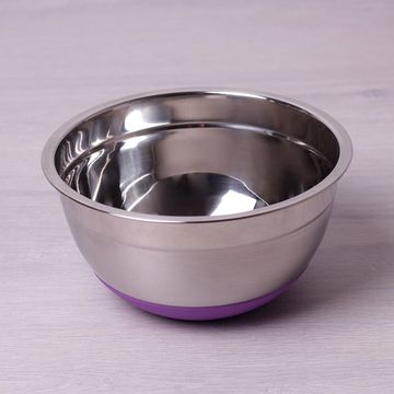 Миска d18х9 см. из нержавеющей стали c силиконовым дном Kamille КМ-4346