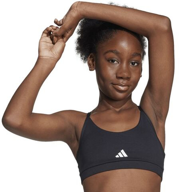 Топ для девочки теннисный Adidas Girls Training Essentials Medium Support - black/white