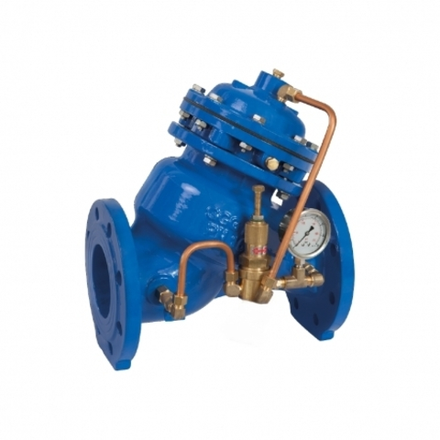 Угловой регулятор давления «после себя» с пилотным управлением АСТА серии Р03/02