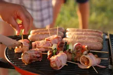 Портативный газовый гриль O-Grill 900MT bicolor black-green + адаптер А, 1 горелка