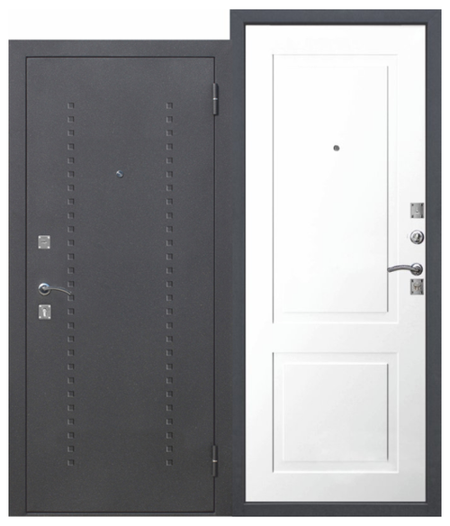 ДВЕРЬ ВХОДНАЯ FERRONI ДОМИНАНТА МУАР ЯСЕНЬ БЕЛ. 0,9 ПРАВАЯ