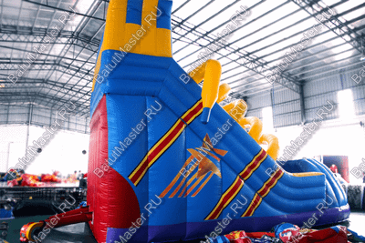 Надувная горка "Ботинок" 9*4*6 м