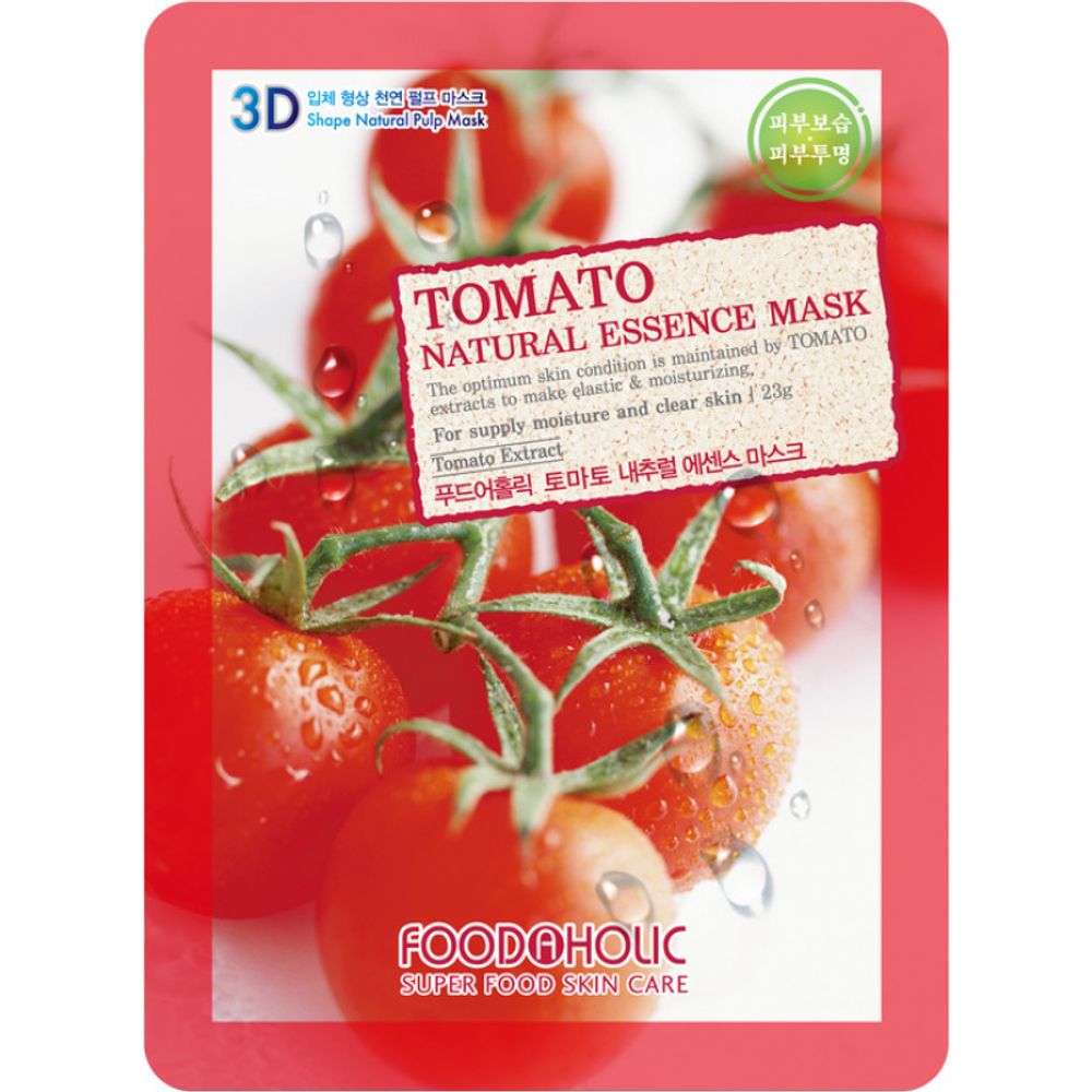 Маска для лица FoodaHolic 3D Tomato Natural Essence Mask тканевая с экстрактом томатов 23 г