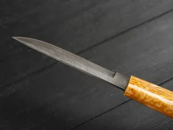 Нож Ханты-Манси, дамасская сталь, рукоять карельская берёза