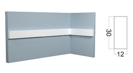 Молдинг Контур под покраску, 30x12 мм